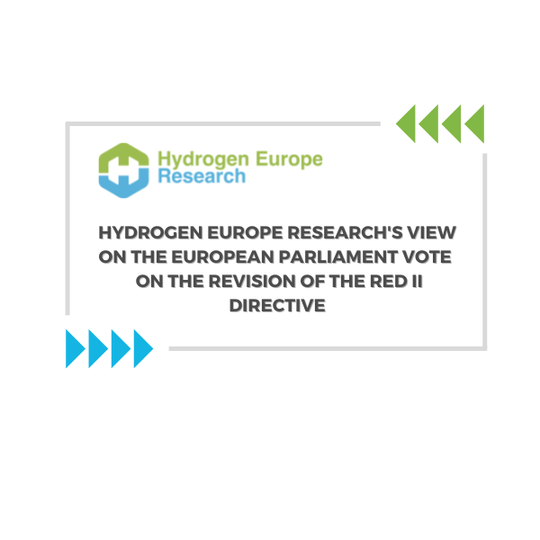 Hydrogen Europe Research's view on the European Parliament vote  on the revision of the RED II Directive