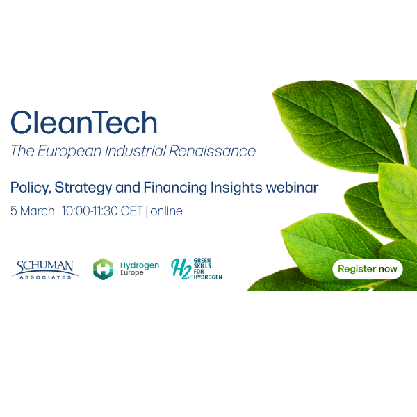 Policy, Strategy and Financing Insights webinar - CleanTech, The European Industrial Renaissance